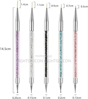 Usa 5 PCS Nail Art Brushes,Double Ended