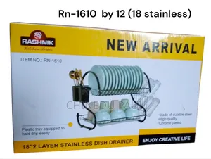 Rashnik (Rn-1610) Dish Rack 18” 2 Layer Stainless Steel