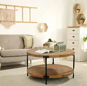 Hot Round Boho Wood Coffee Table