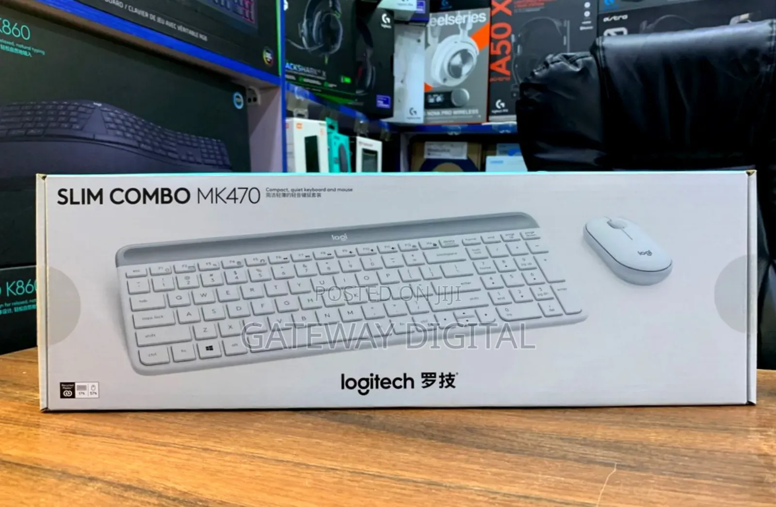 Logitech Mk470 Slim Wireless Keyboard Mouse Combo-White