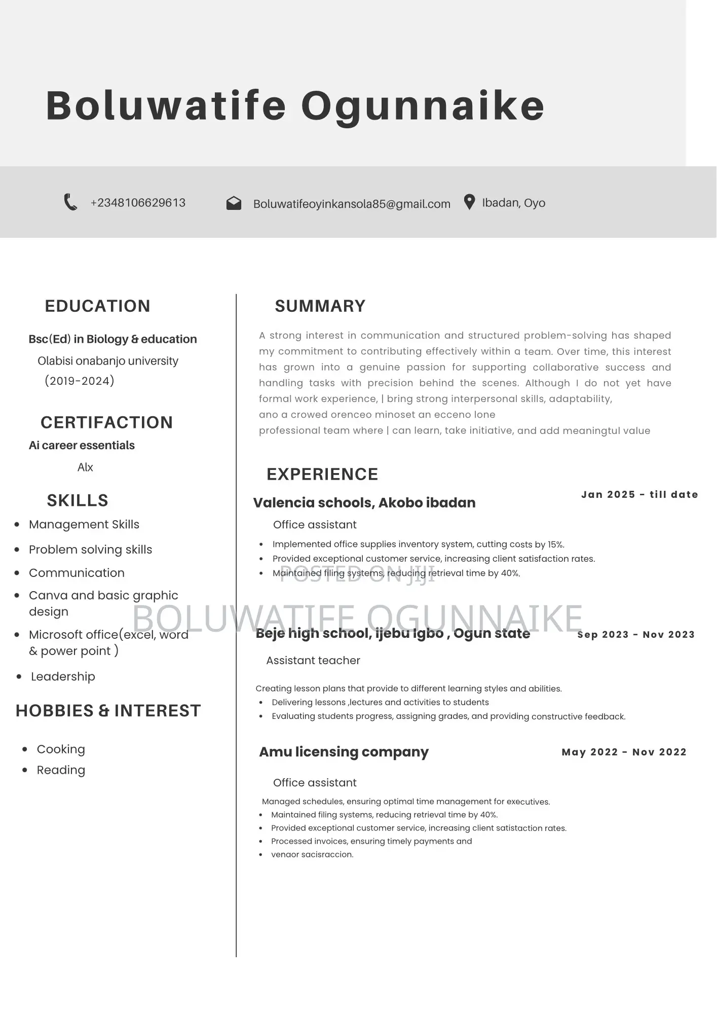Online Personal Assistant