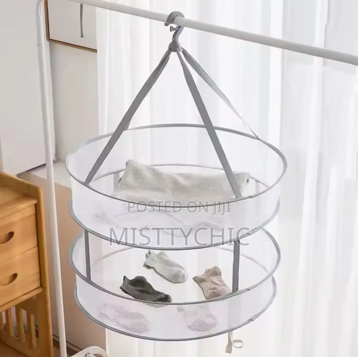 Windproof Flat Laying Clothes Drying Rack