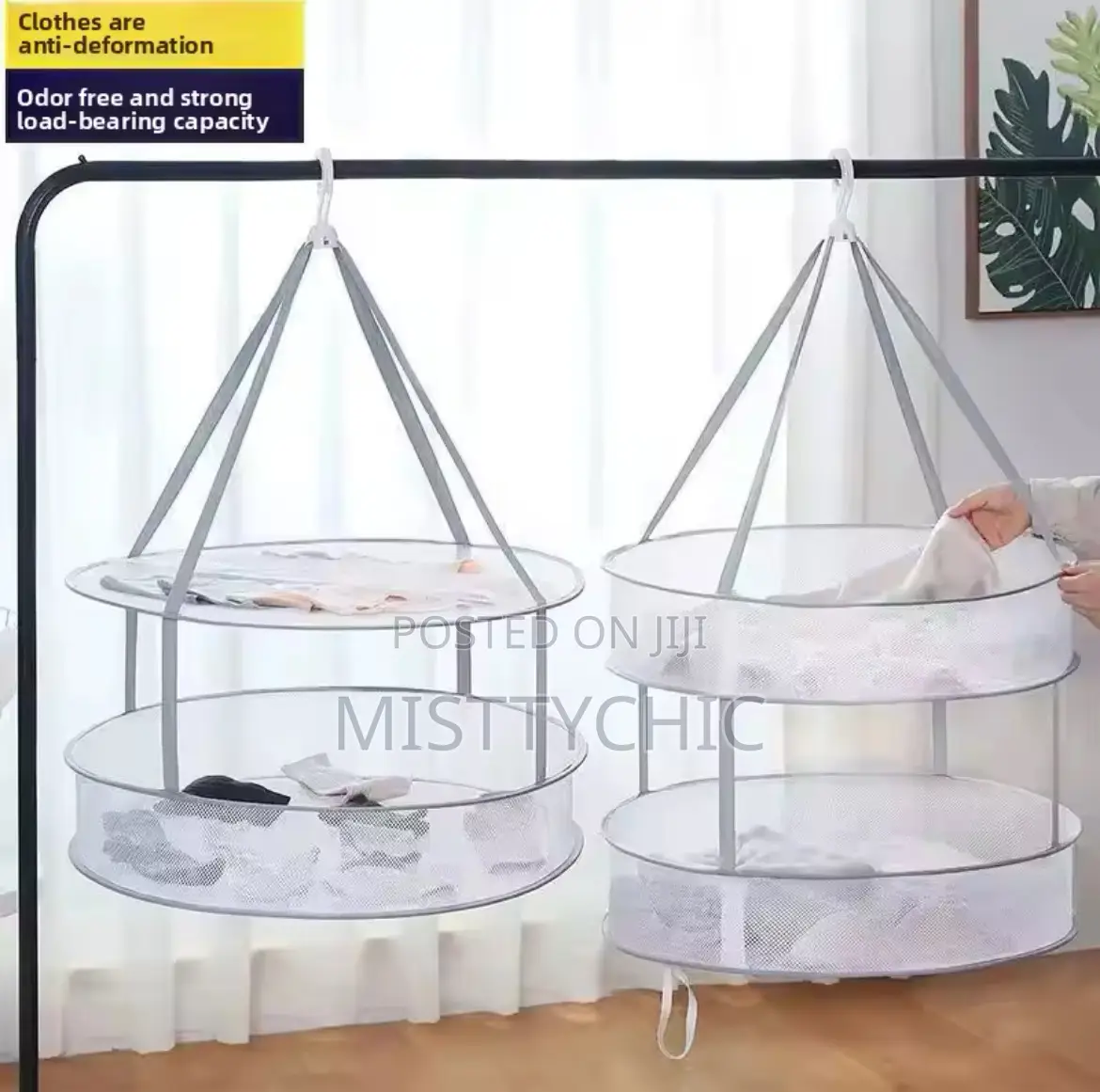 Windproof Flat Laying Clothes Drying Rack