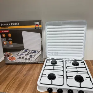 4 Face Quality Thick Body Silver Crest Gas Cooker With Cover