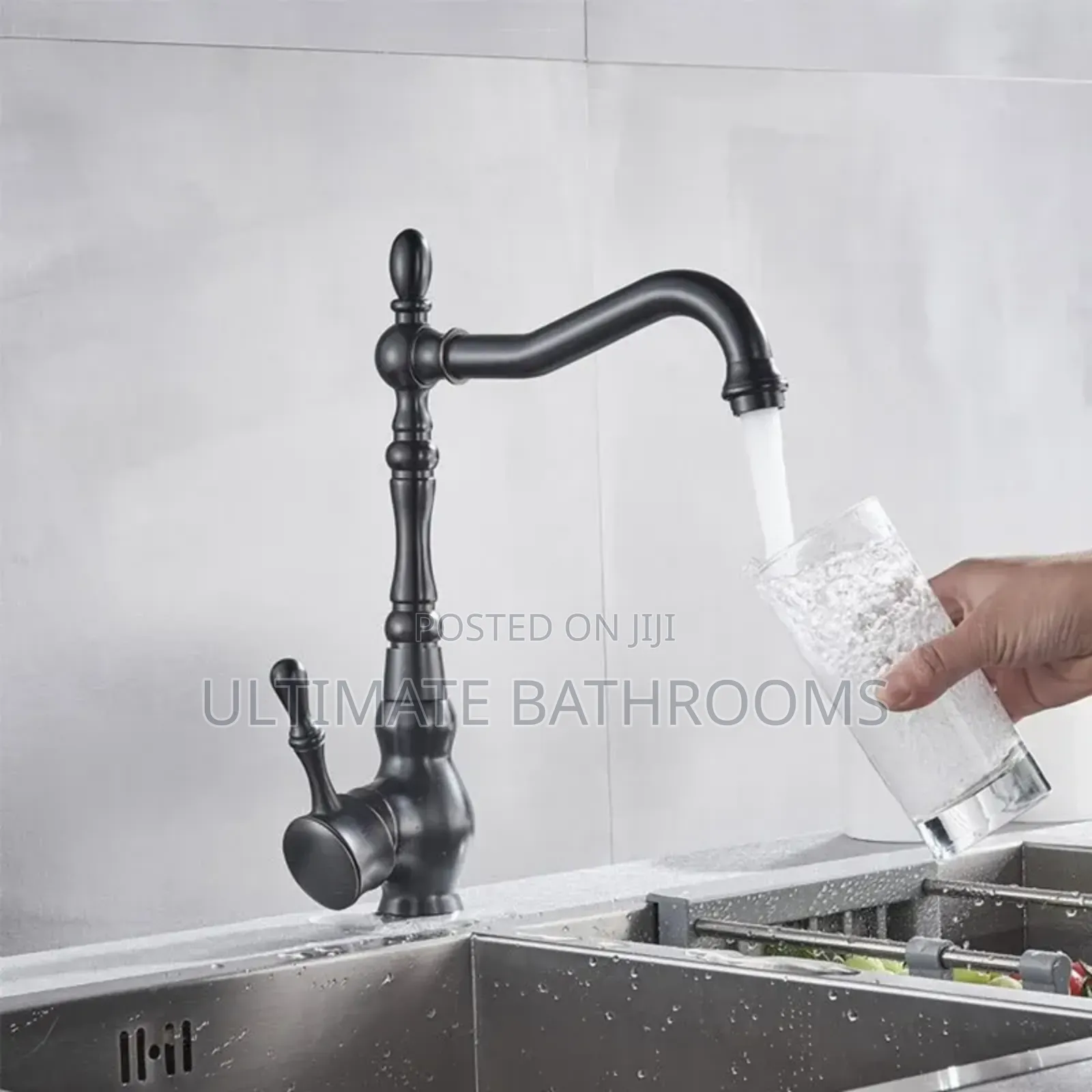 Black Rotatable Single Handle Basin Mixer