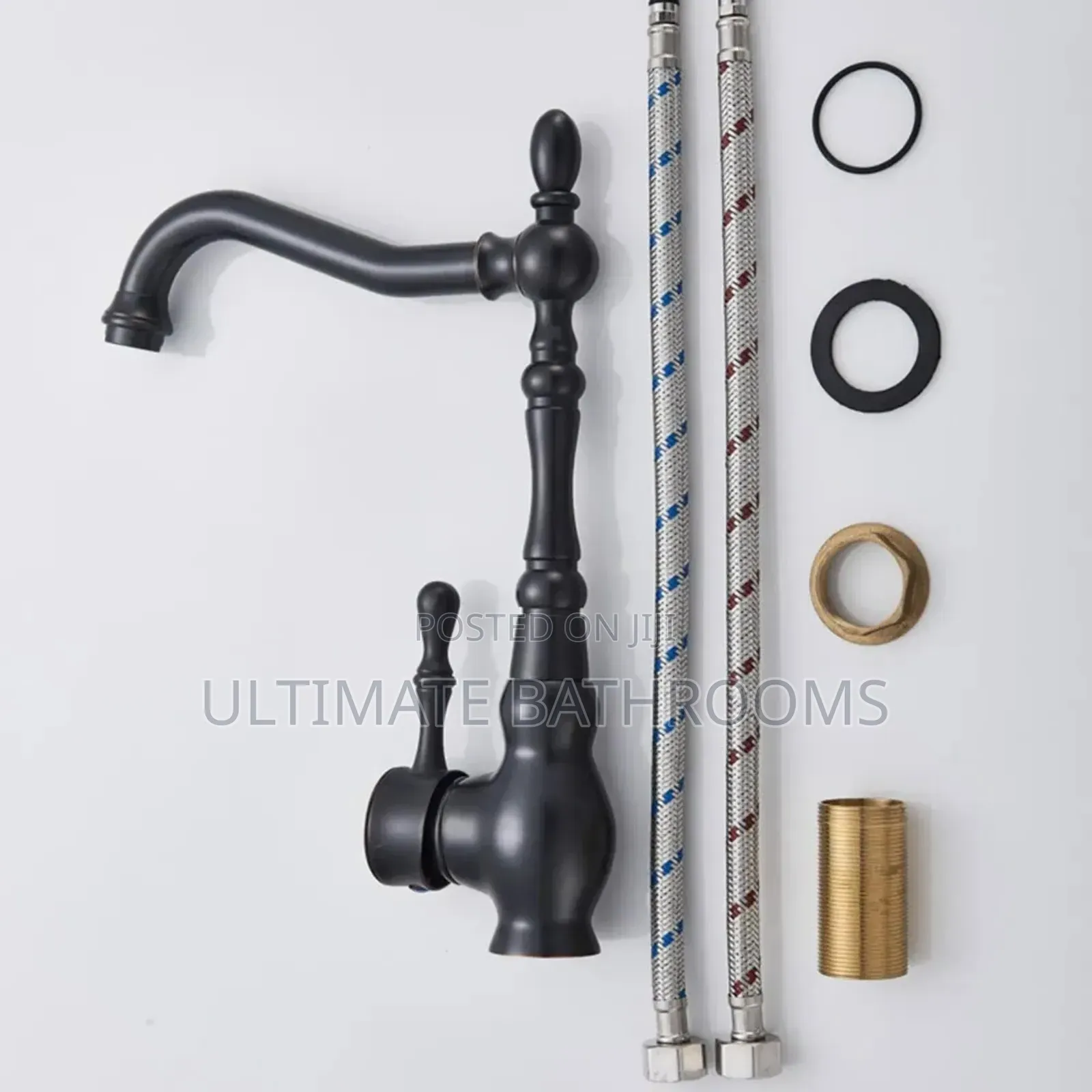 Black Rotatable Single Handle Basin Mixer