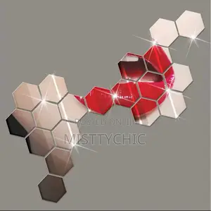 12 Pieces Hexagon Mirror