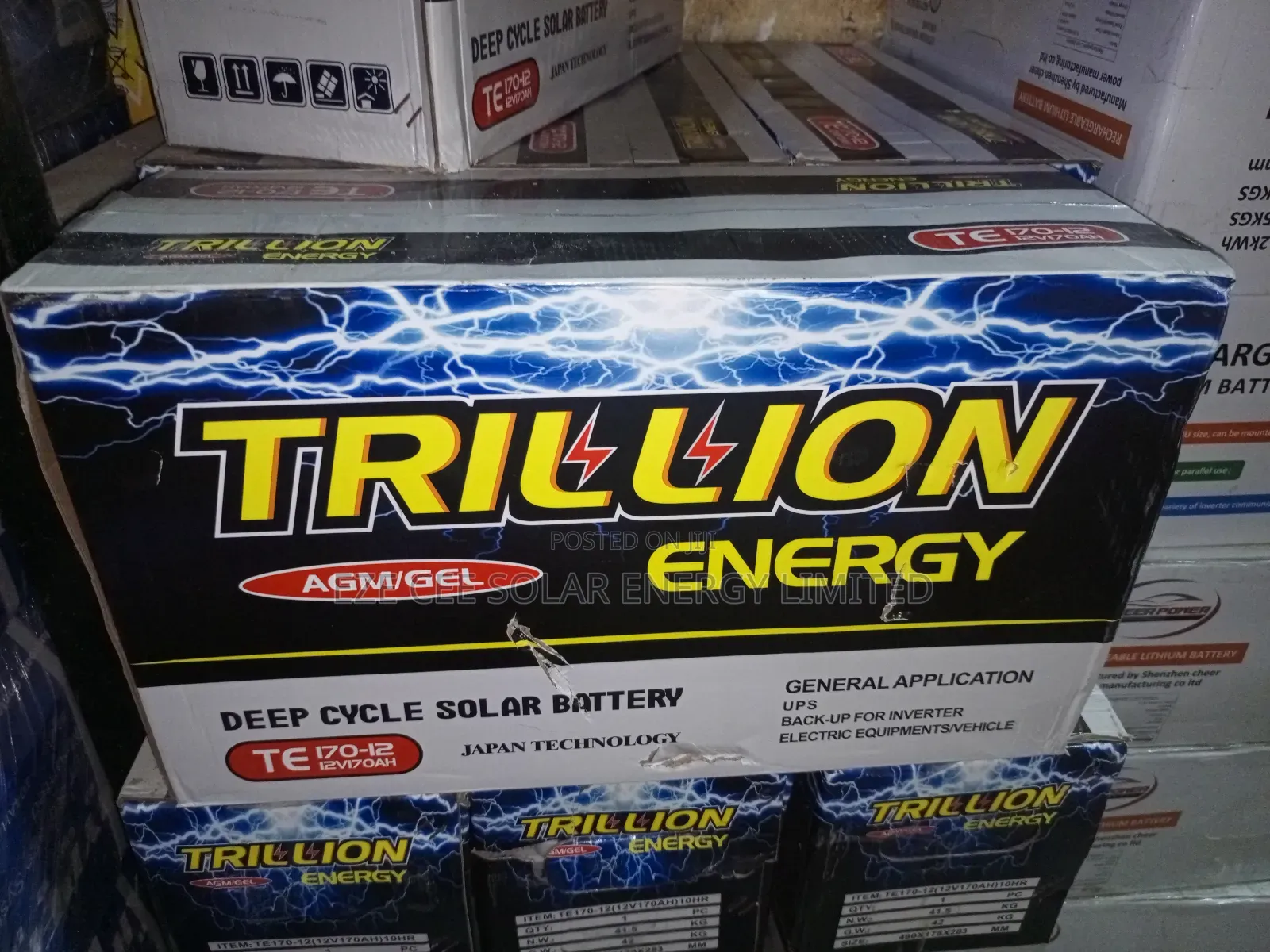 12v 170ahm Trillion Gel Battery