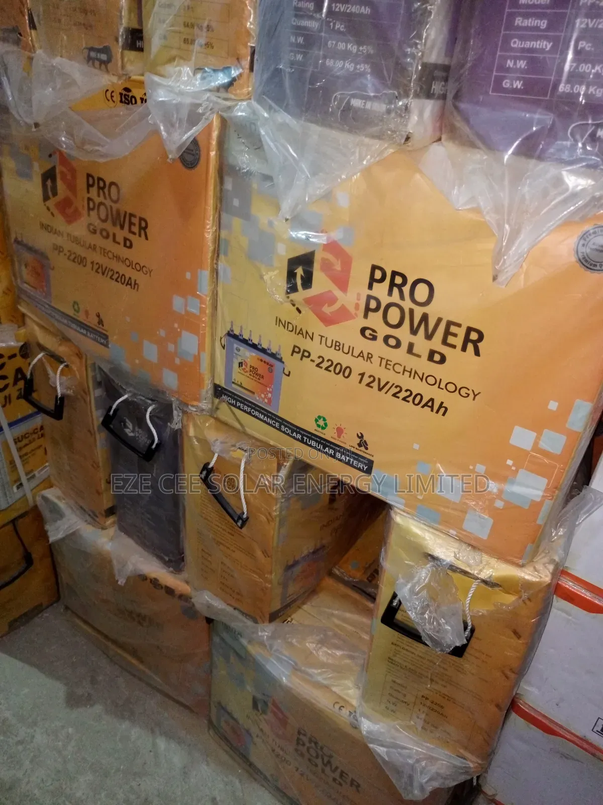 12v 220ahm Pro Power Tubular Battery