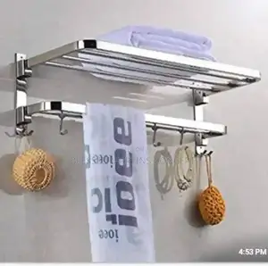 Multiple Iron Towel Rail With Sponge Hanger for Bathroom