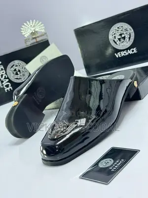 New Versace Glossy Leather Half Shoes