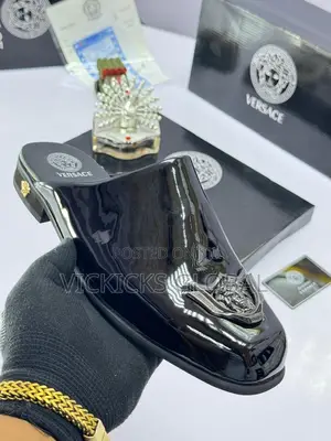 New Versace Glossy Leather Half Shoes