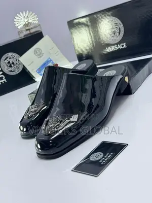 New Versace Glossy Leather Half Shoes