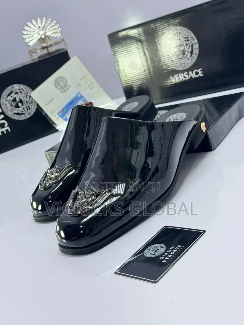 New Versace Glossy Leather Half Shoes