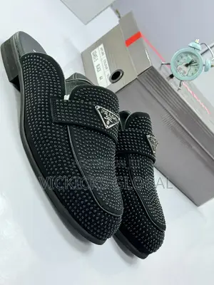 Rhinestones Prada Half Shoes
