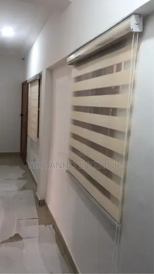 Shiny Cream Day Night Window Blinds