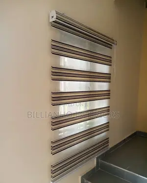 Stripe Black and Yellow Day Night Blinds