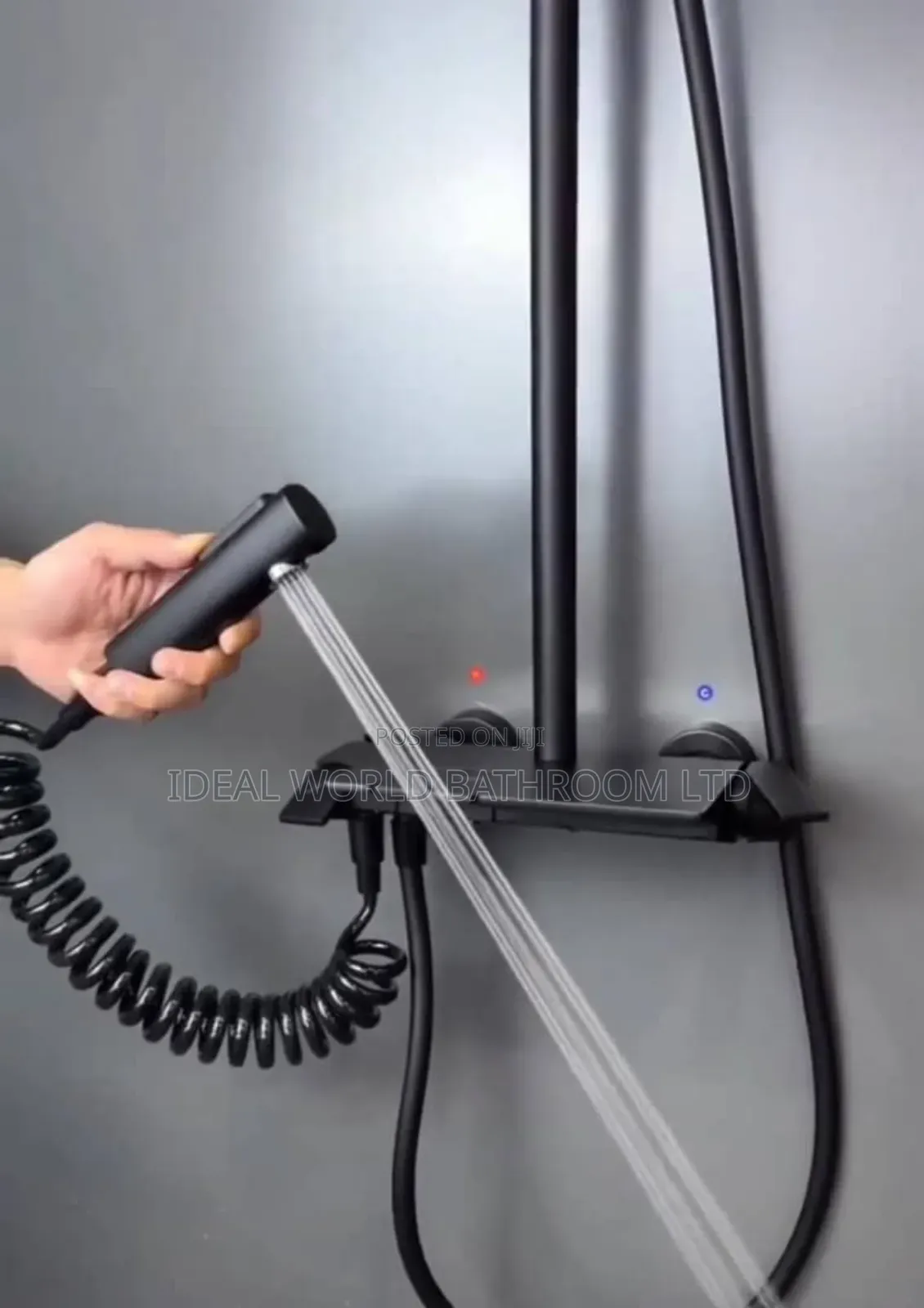 Standing Shower Black
