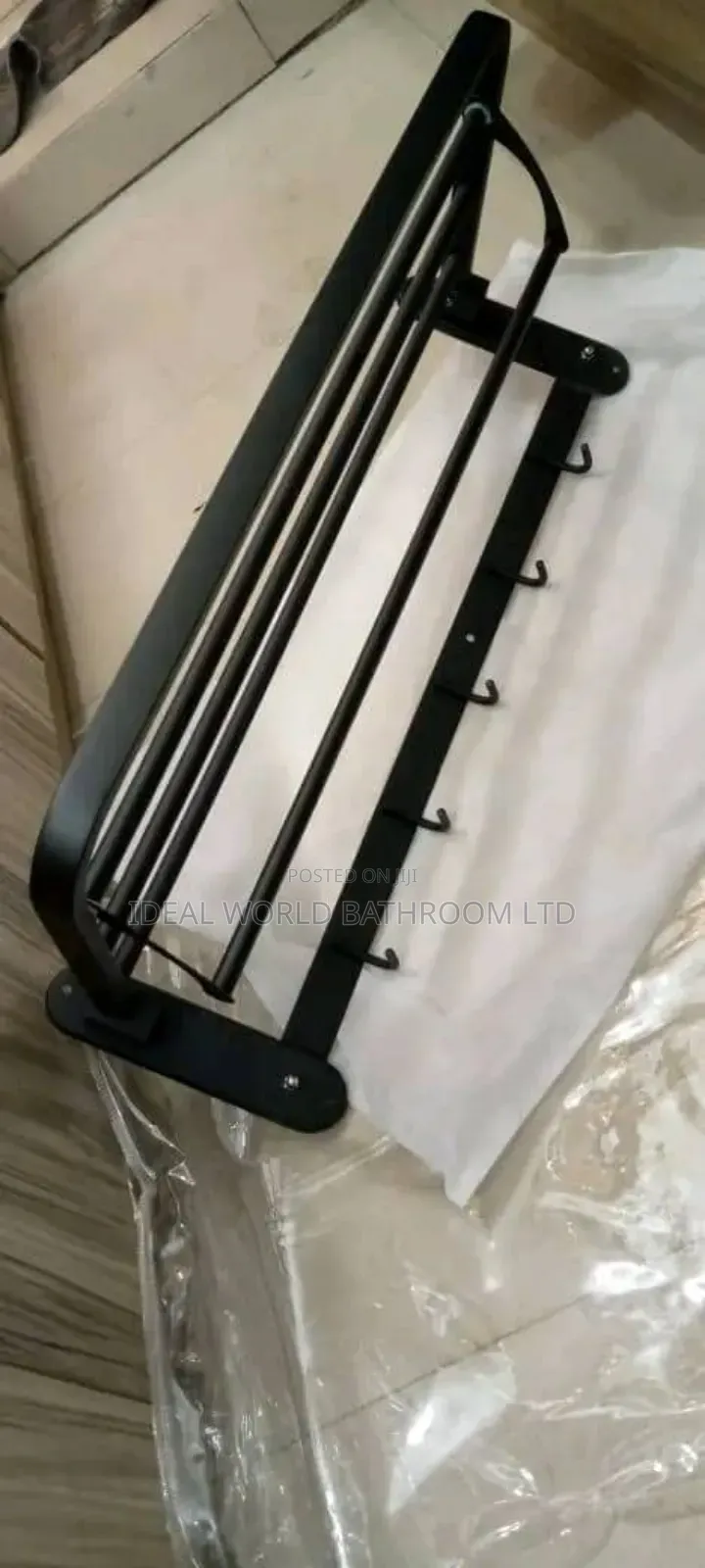 Multiple Towel Rail Black Normal