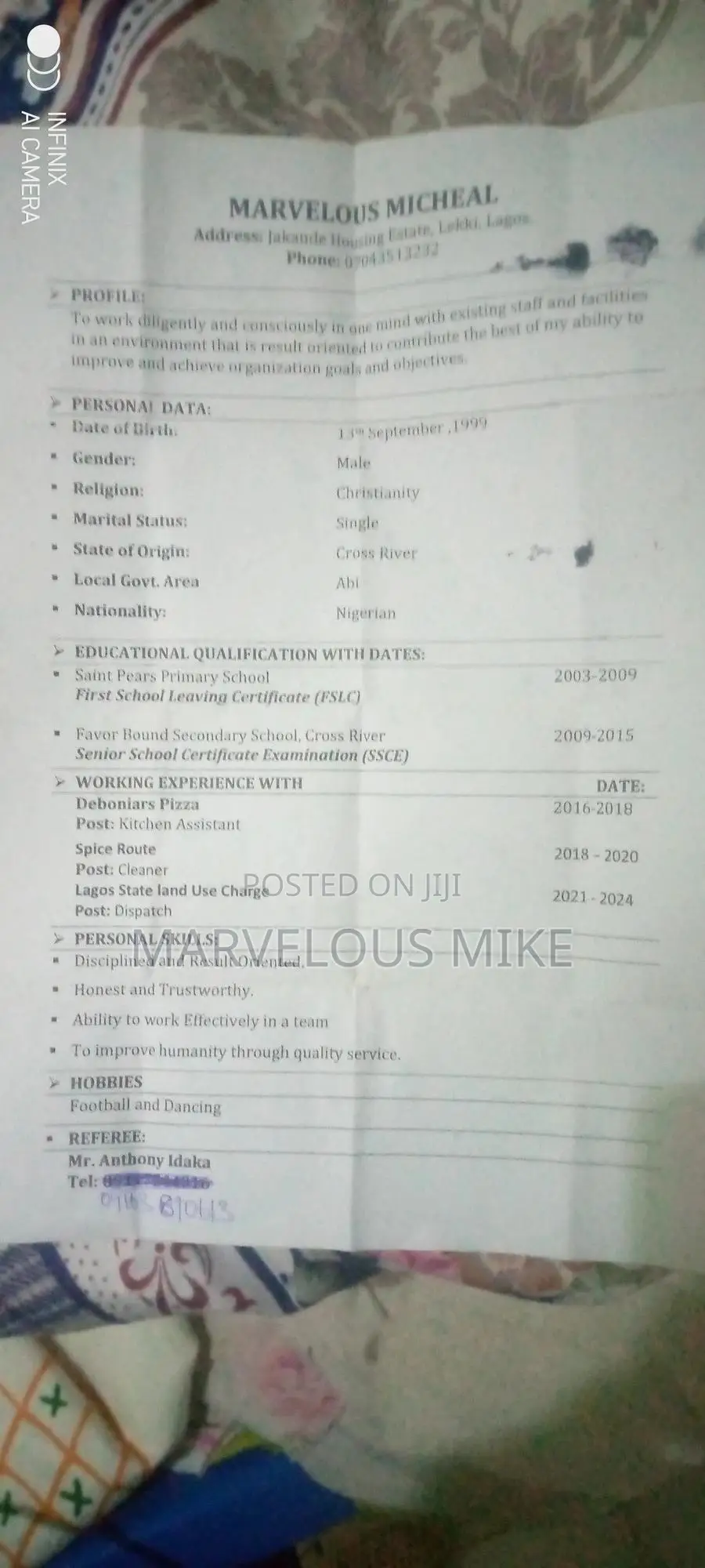 Male Hotel Receptionist