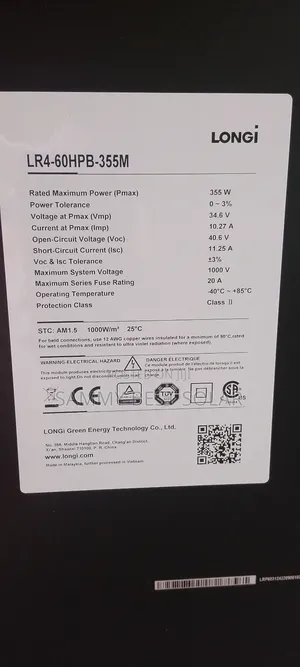 355w Longi All Black Solar Panel
