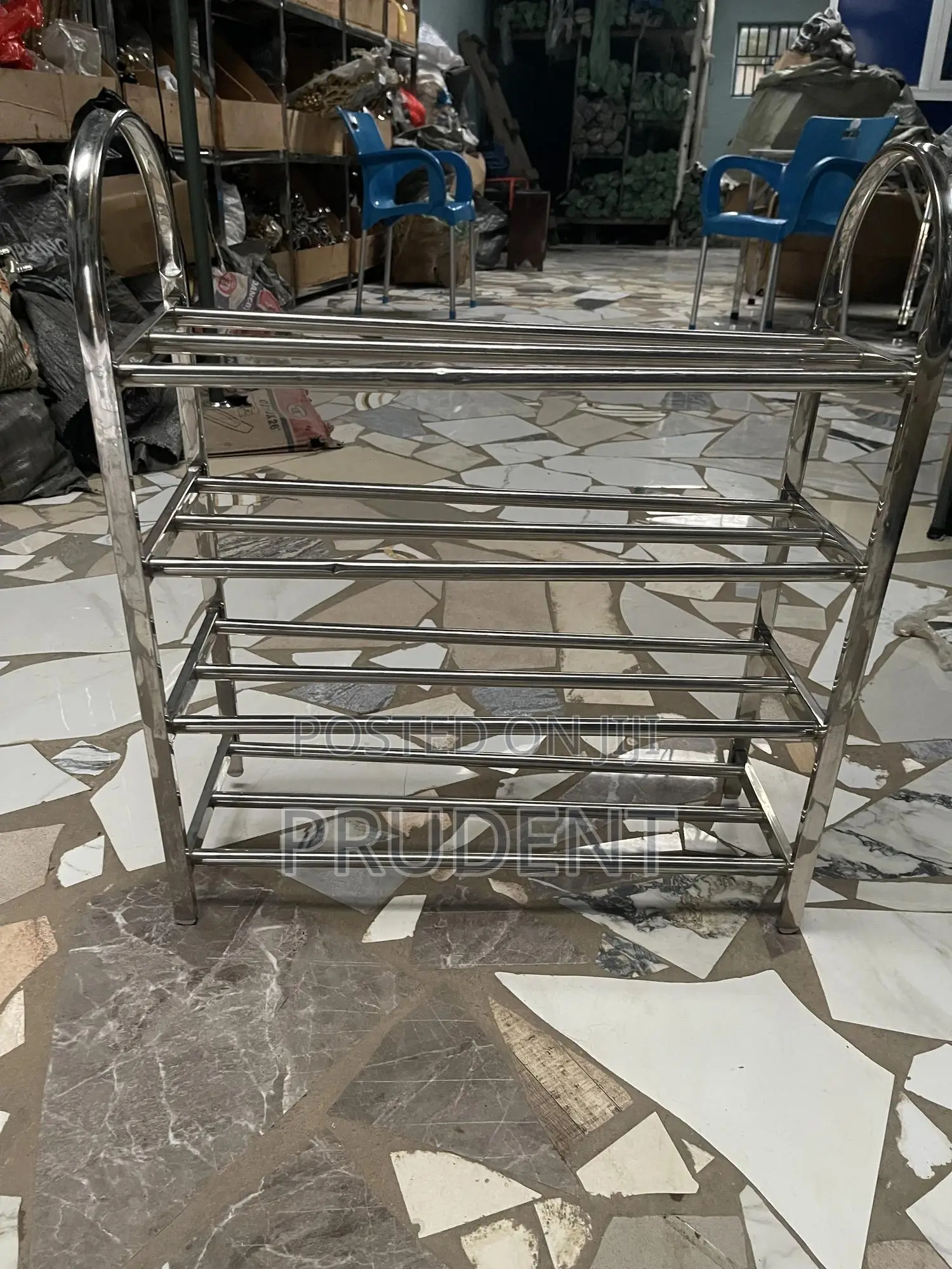 Stainless. Portable Shoe Rack