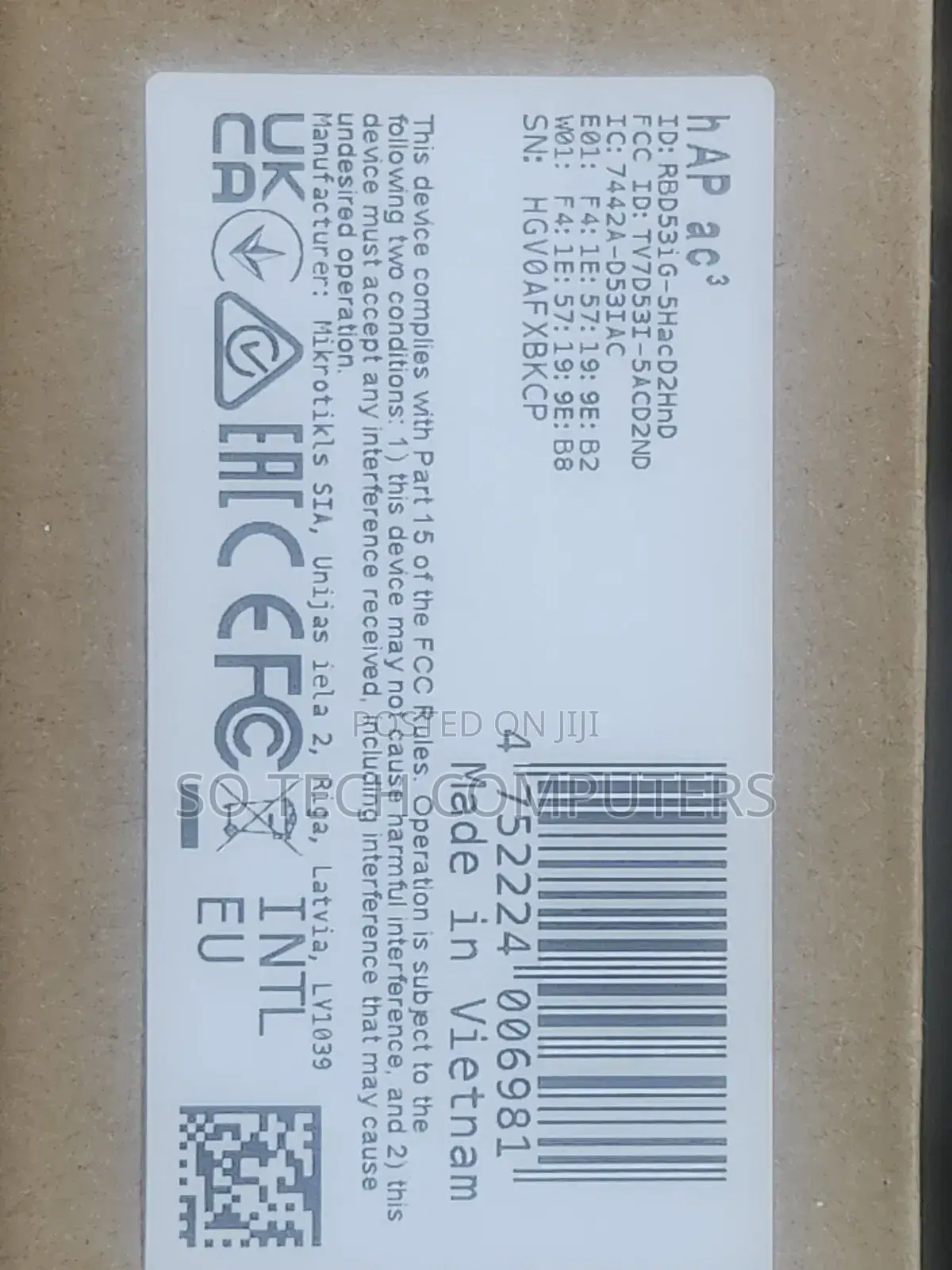 Mikrotik Hap Ac3
