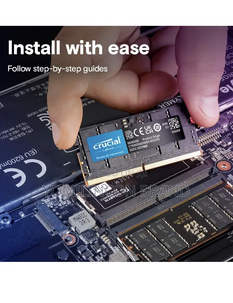 Crucial 16gb Ddr5 Ram, 4800mhz Cl40 Laptop Memory