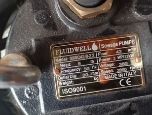 Fluidwell Sewage Pump 3hp