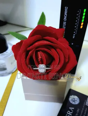 Moissanite Sugar Cube Engagement Ring