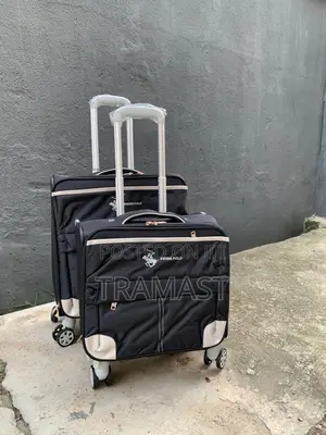 Durable 4 Wheels Swiss Polo Pilot Luggage (Black)