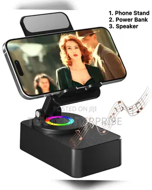 3 in 1 Phone Holder Stand + Power Bank + Bluetooth Speaker