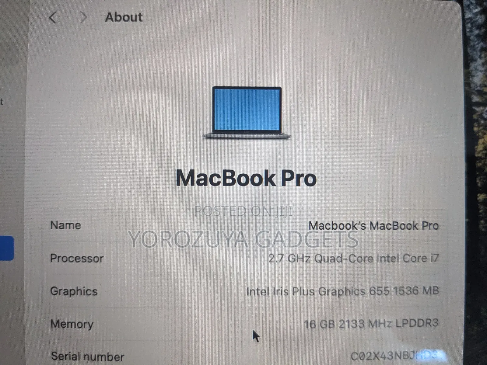 Laptop Apple MacBook 2018 16GB Intel Core i7 SSD 1T