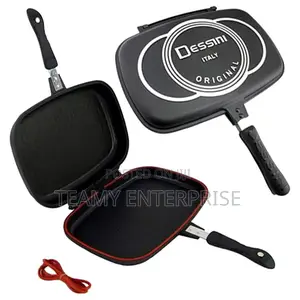 Dessini Double Sided Non-Stick Grill Pan - Two Sided Fry Pan