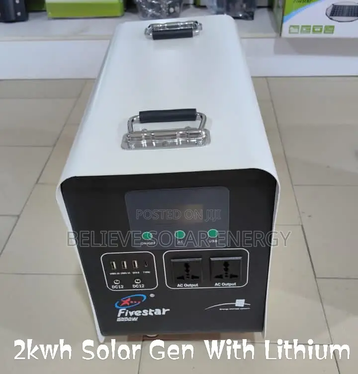 2kwh Solar Generator Lithium Battery With 2pcs 500w Panel