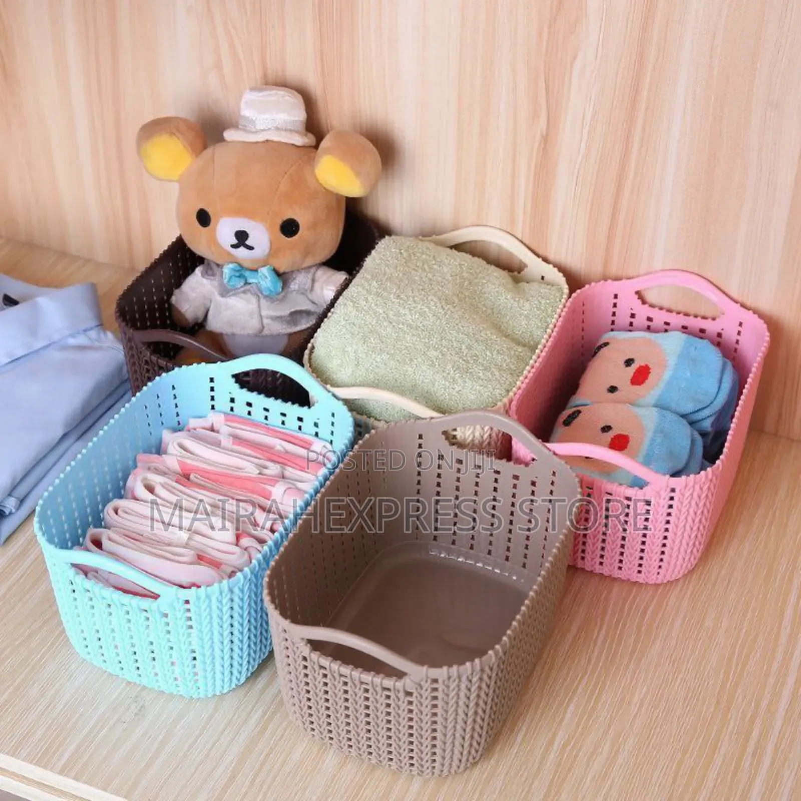 Woven Utility Plastic Basket (1lv33n1)