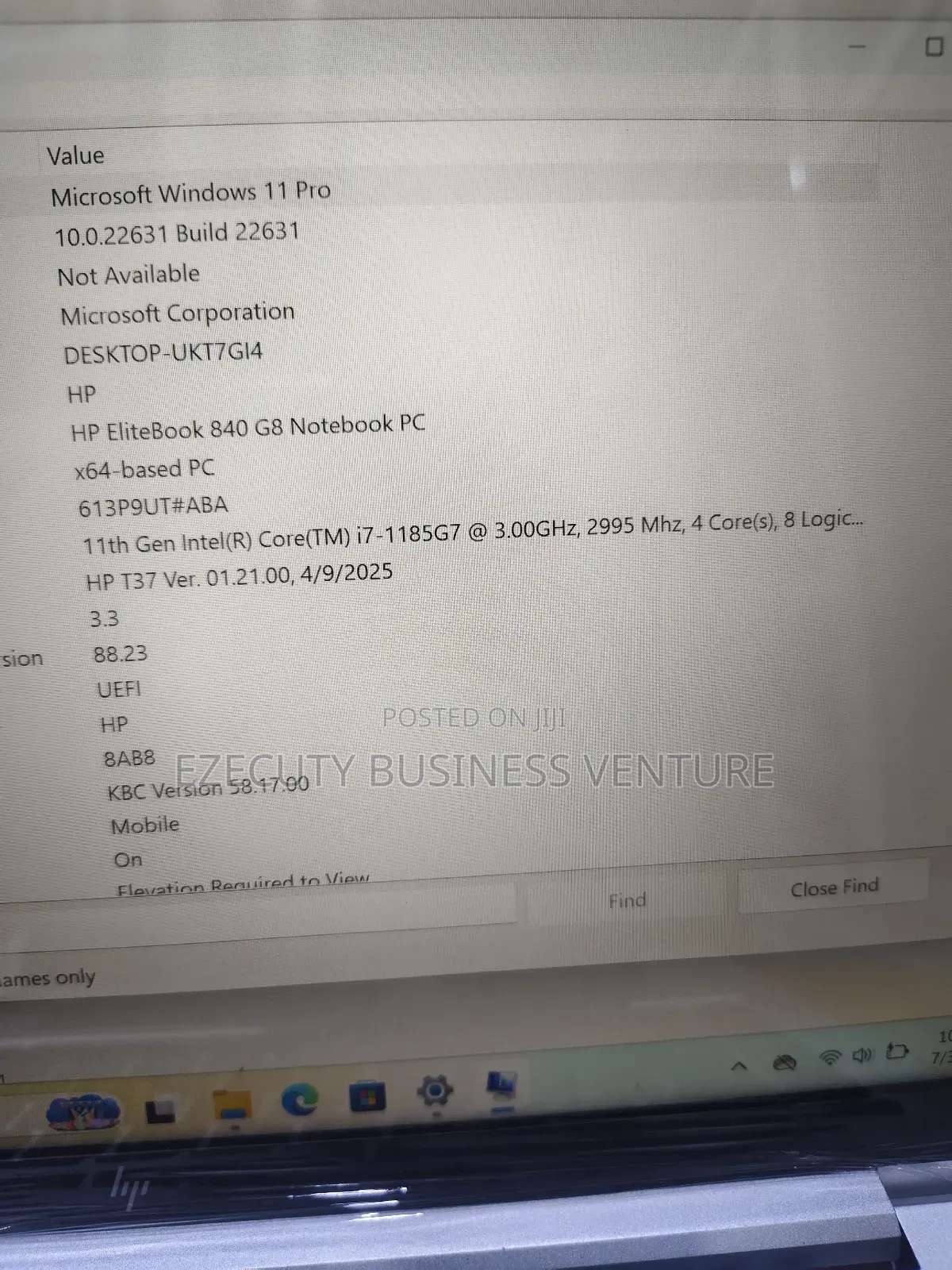 Laptop HP EliteBook 840 G8 16GB Intel Core I7 SSD 256GB