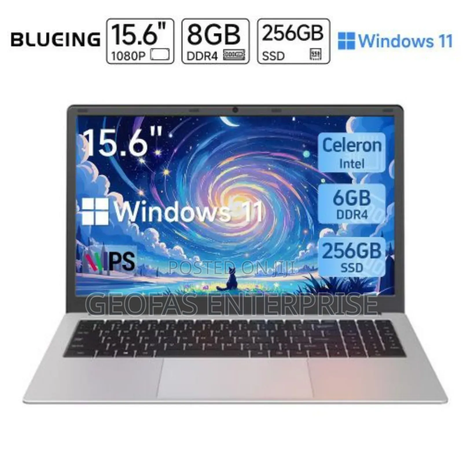 New Laptop 8GB Intel SSD 256GB