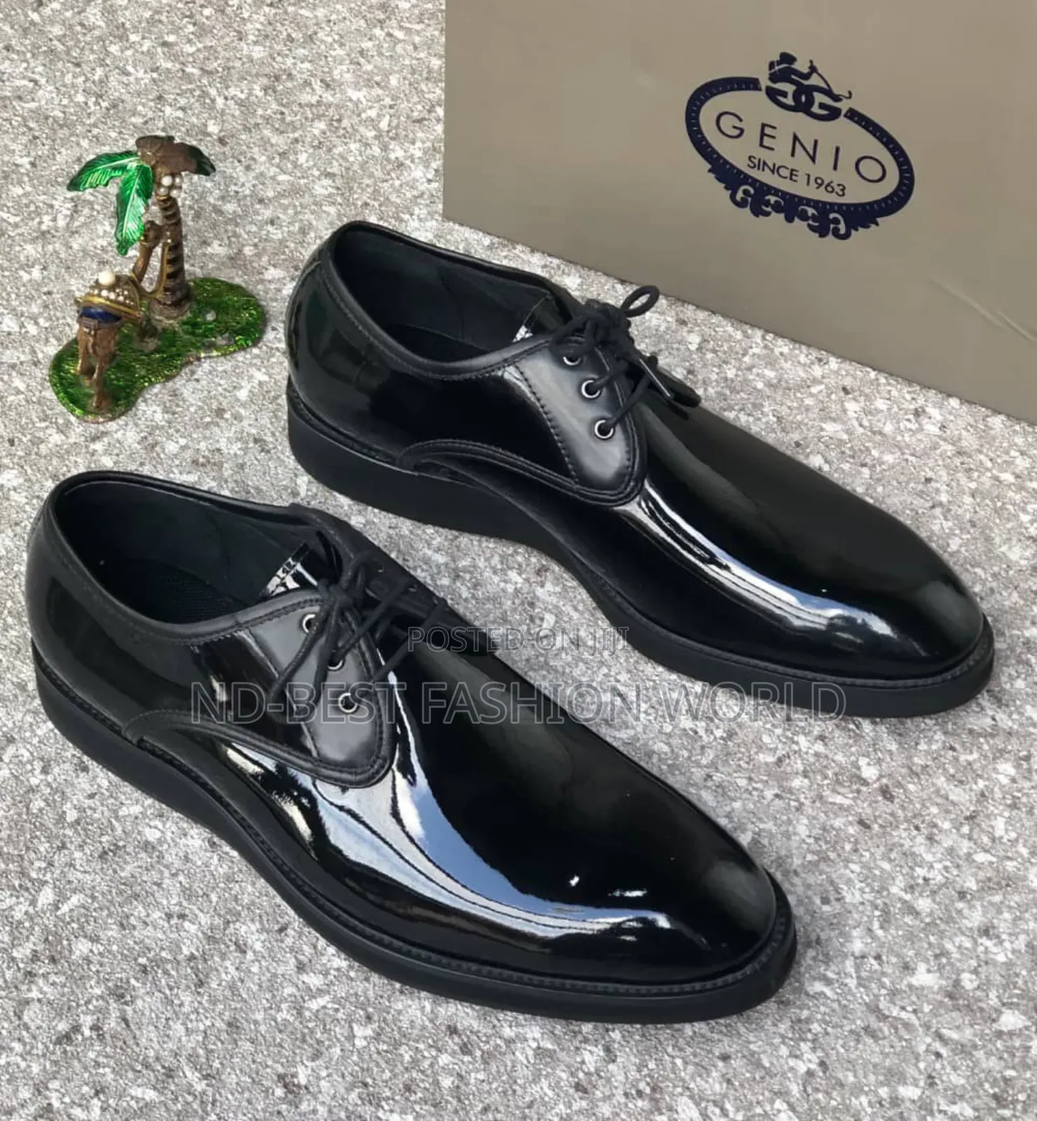 Genio Leather Black Shoes