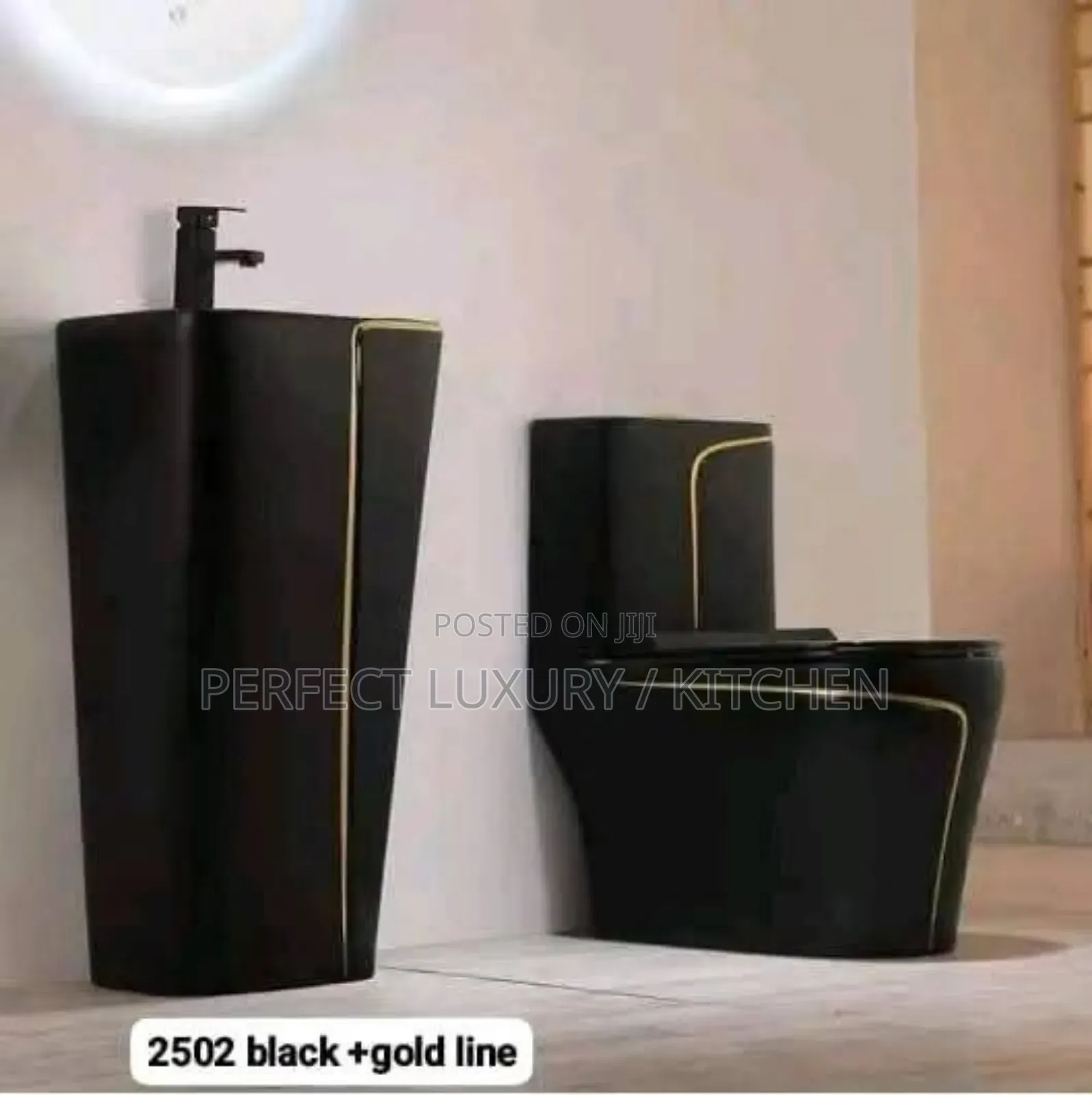 Black+Gold Water Closets 