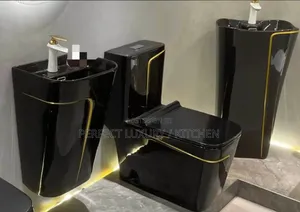 Black+Gold Water Closets 