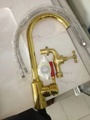 Glossy Gold Sink Mixer Tap
