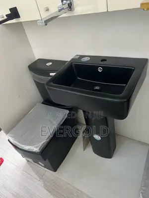 Black Water Closet With Washing Hand Basin Available