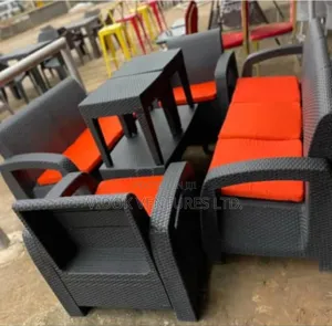 7 Seater Rattan Chairs and Table for Hotel and Home