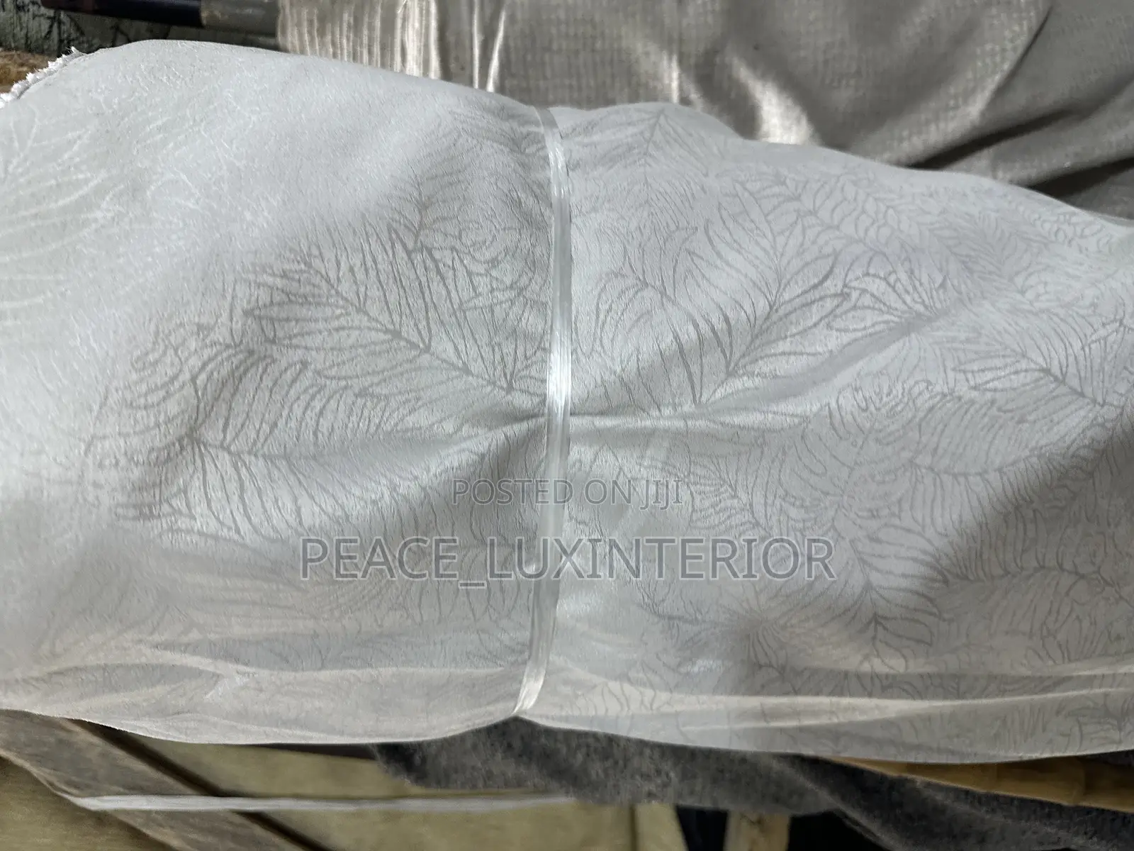 High Quality Floral Design Beige Curtain