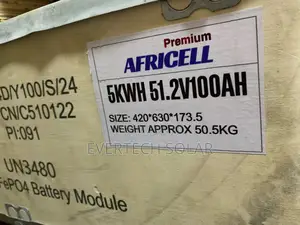 5kwhs Africell Lithium Battery 100a 51.2v