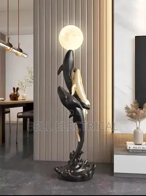 Luxury Whale Floor Lamp Art Decor Sculpture