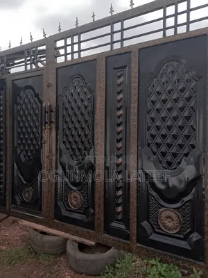 Black and Gold Color, Fineless Iron Gate Door