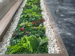 Artificial Flower Mat and White Stone Available