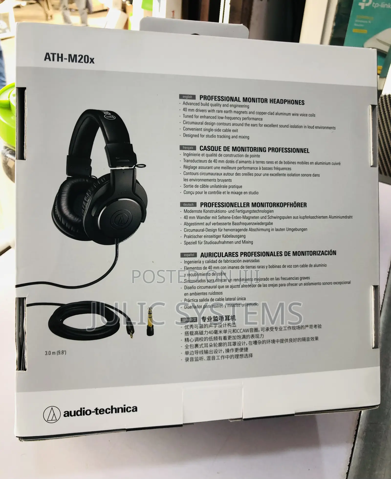 Audio Technica Ath M20x Headset